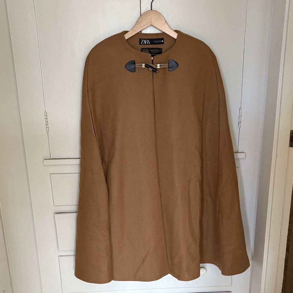 Zara Women’s Brown Cape Trench Coat